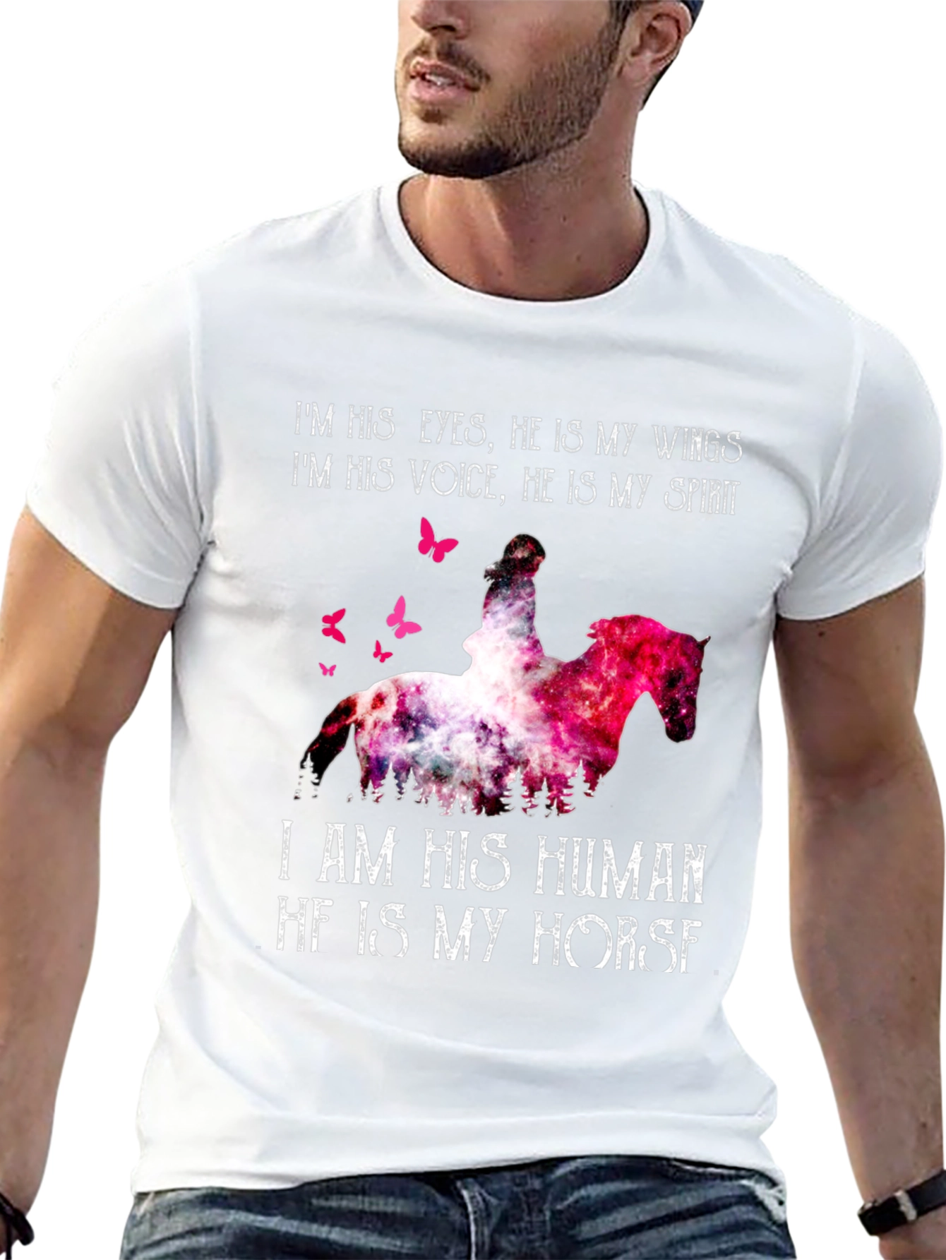 Horse Lover Graphic Tee: I Am His Human