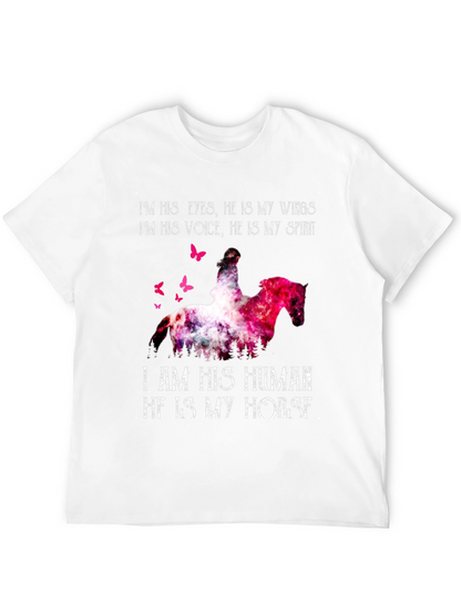 Horse Lover Graphic Tee: I Am His Human