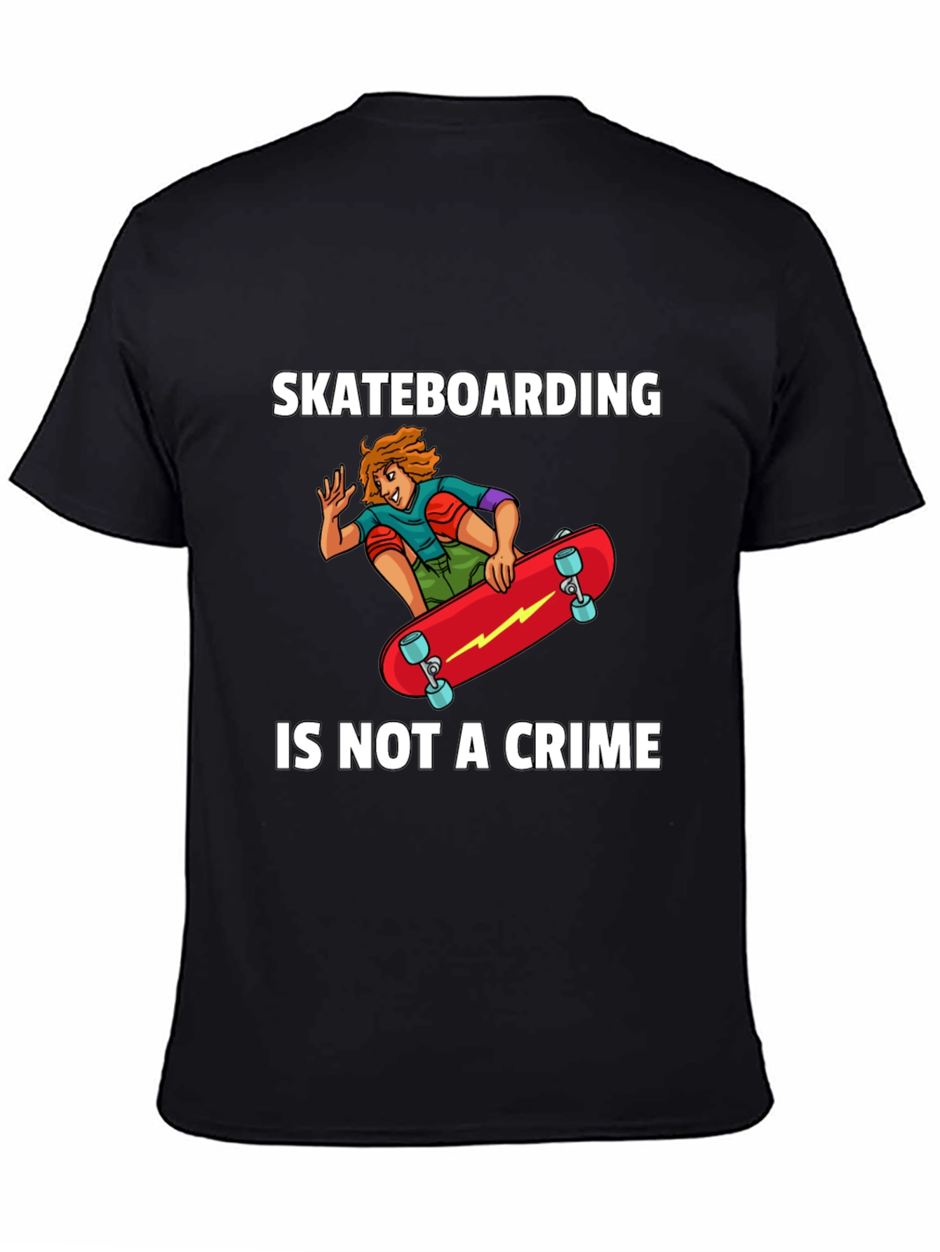 Skateboarding Is Not A Crime Graphic T-Shirt
