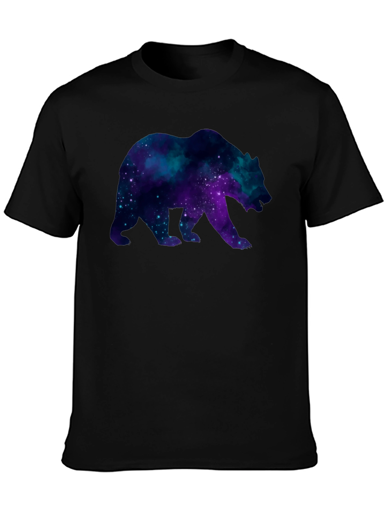 Galaxy Bear Black T-Shirt