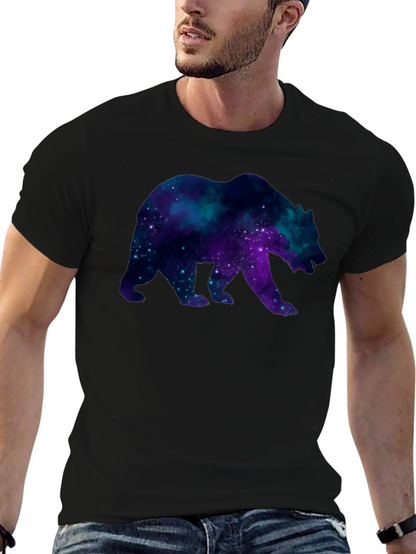 Galaxy Bear Black T-Shirt