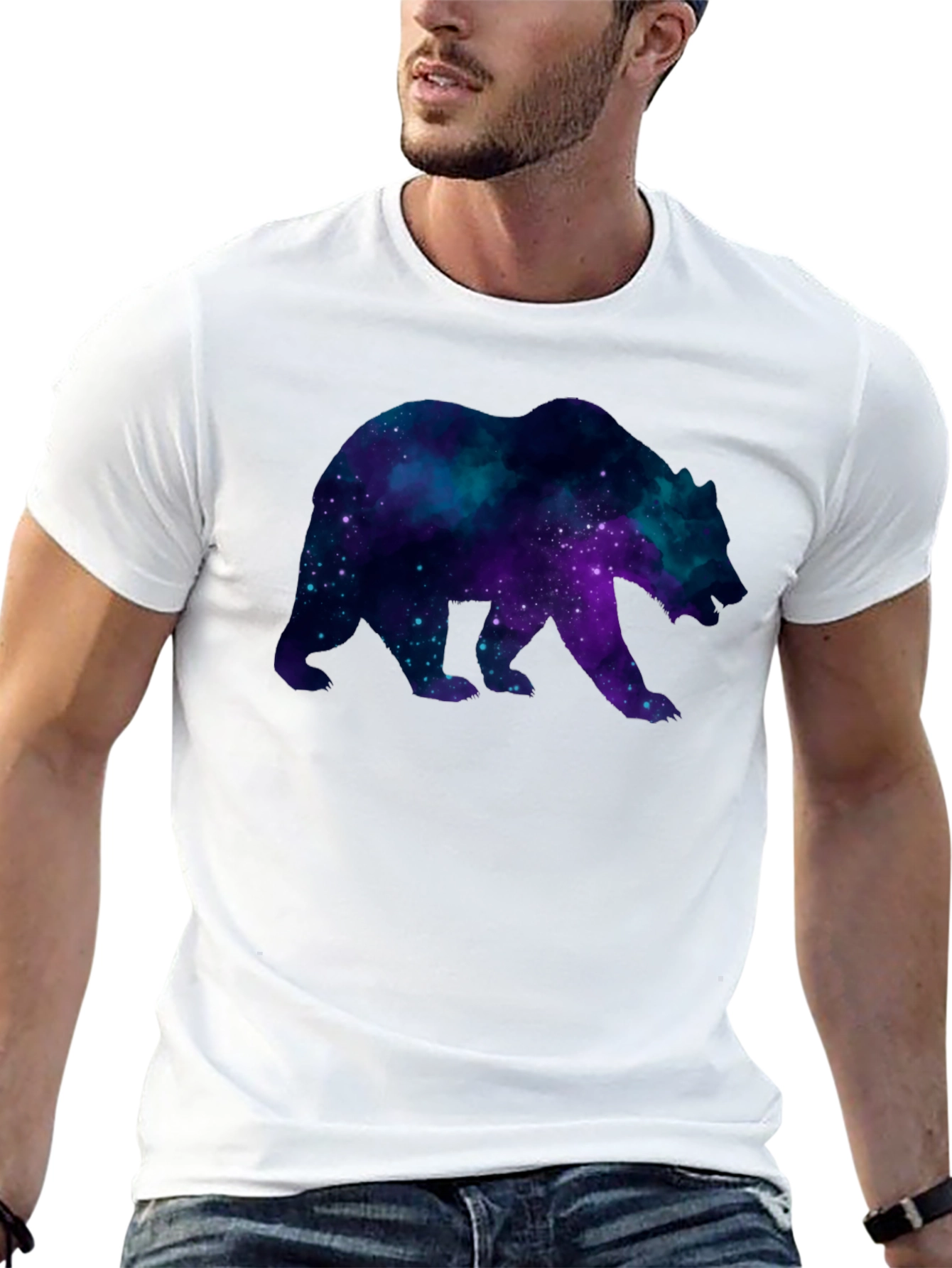 Galaxy Bear Black T-Shirt