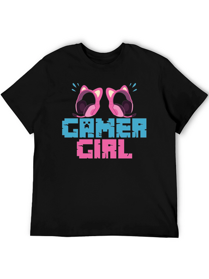 Gamer Girl Pixel Art Graphic Tee
