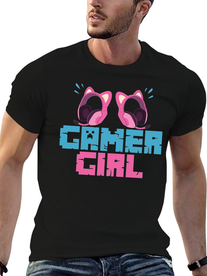 Gamer Girl Pixel Art Graphic Tee