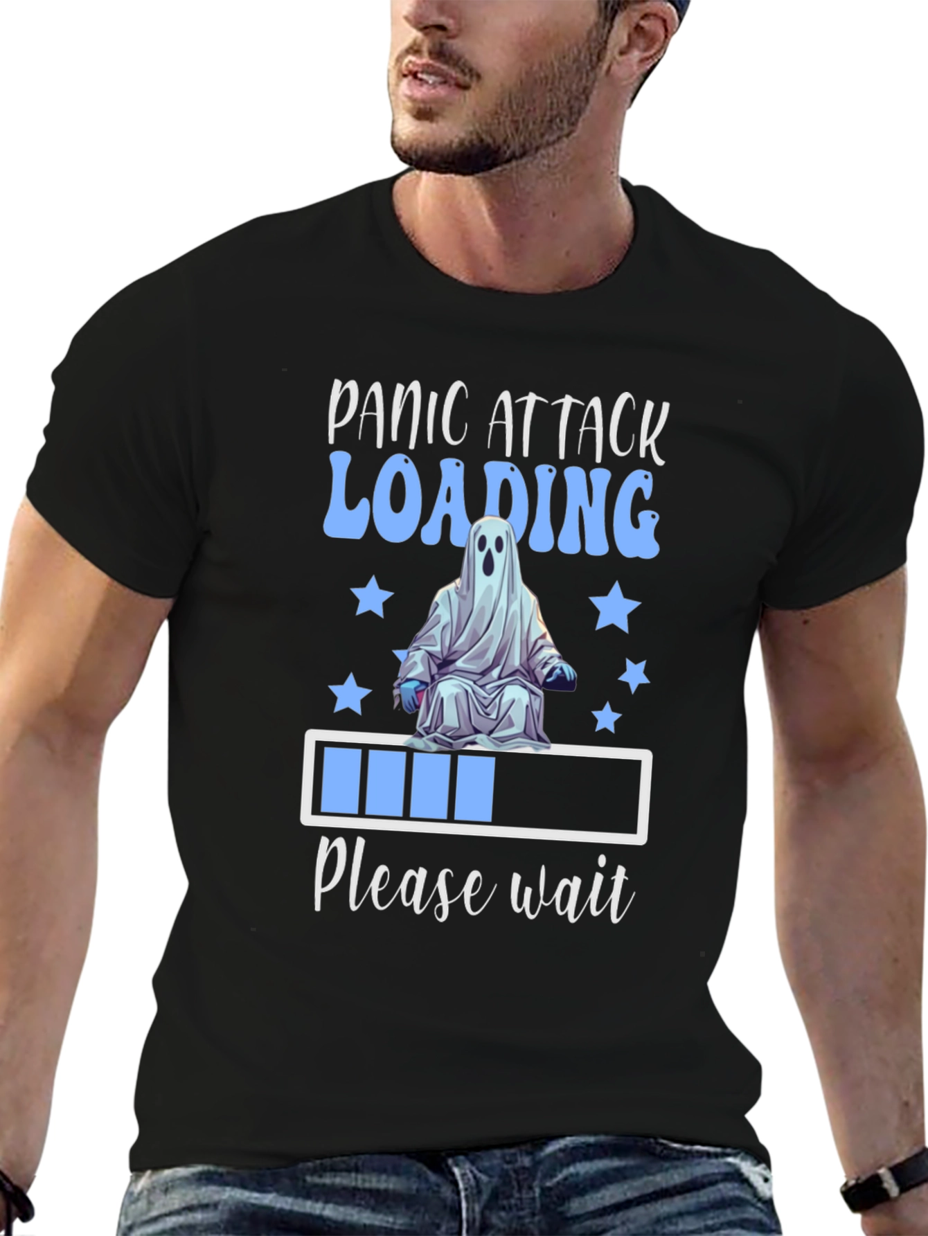 Panic Attack Loading Ghost T-Shirt