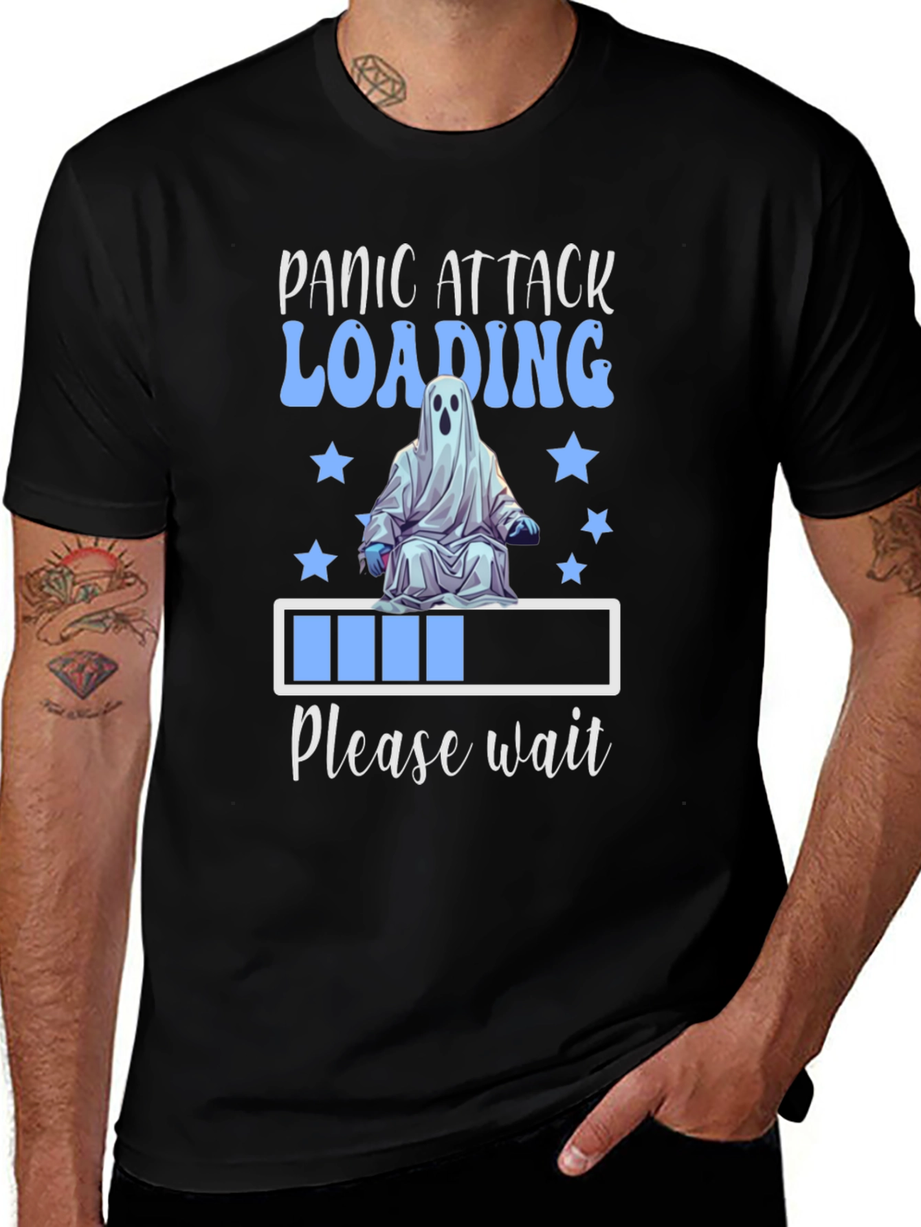 Panic Attack Loading Ghost T-Shirt