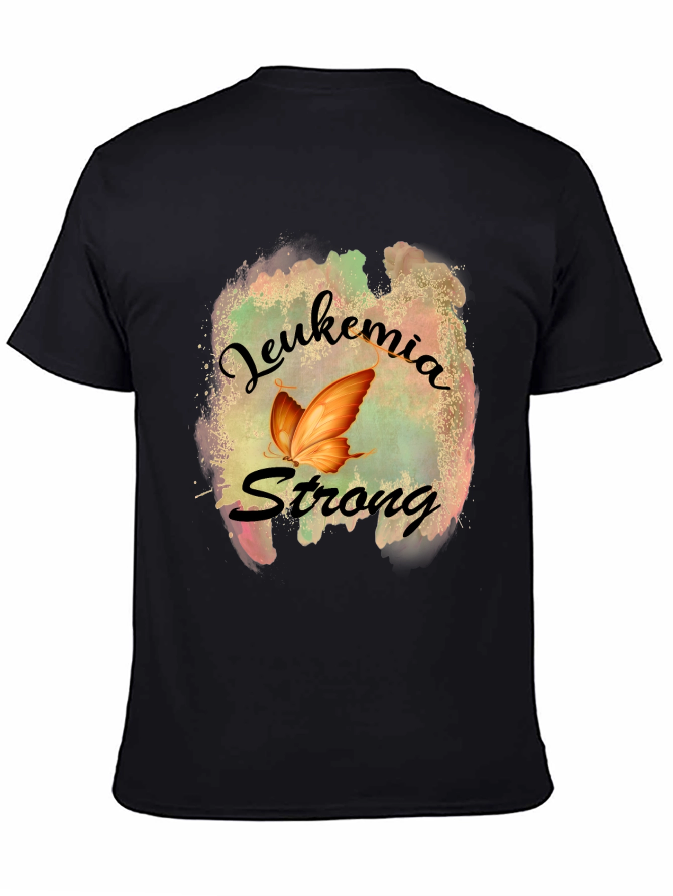 Leukemia Strong T-Shirt Butterfly Design