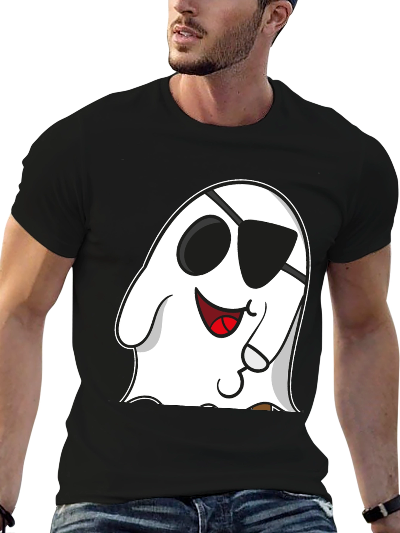 Funny Pirate Ghost Graphic T-Shirt