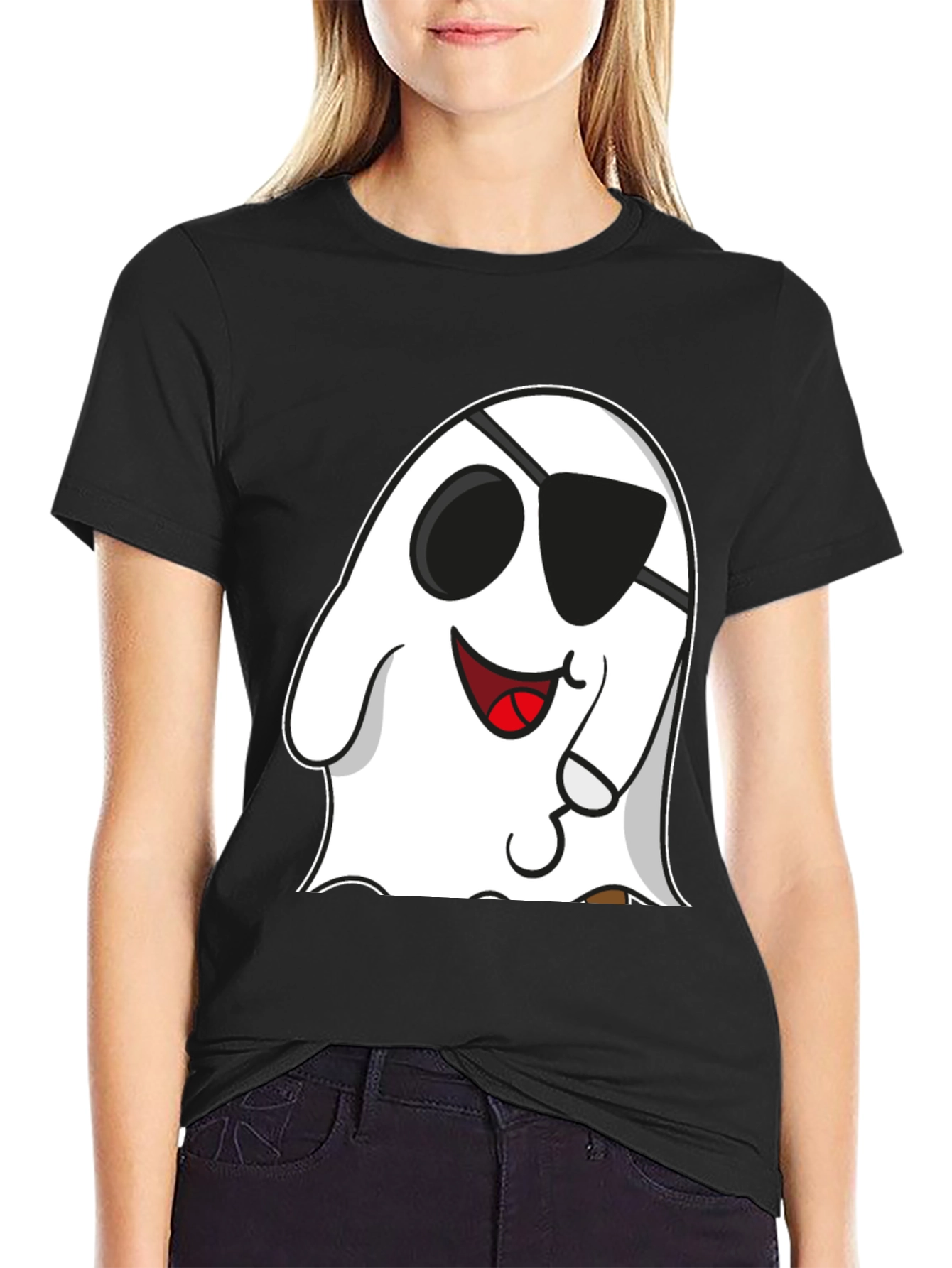 Funny Pirate Ghost Graphic T-Shirt