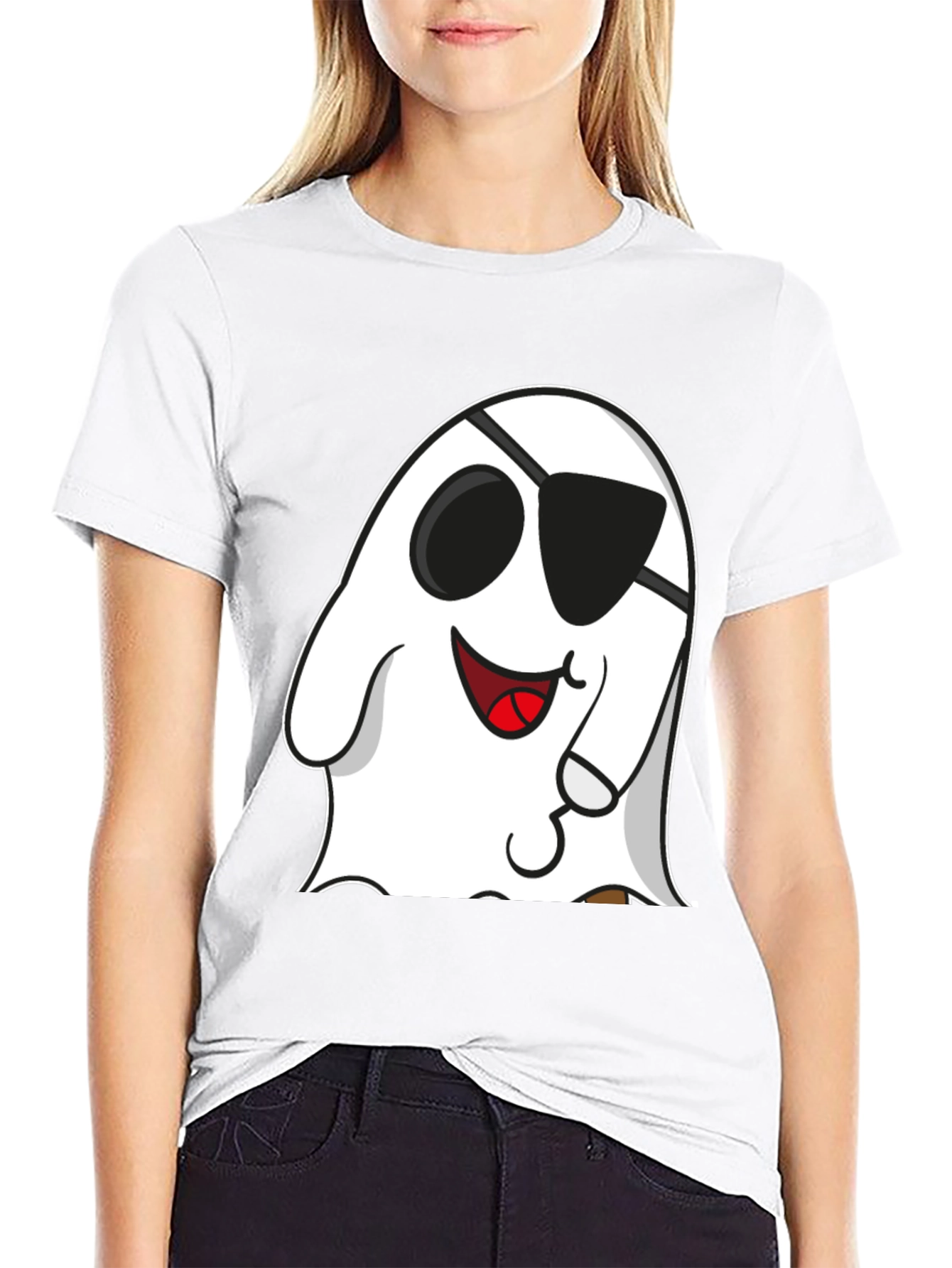 Funny Pirate Ghost Graphic T-Shirt