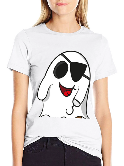 Funny Pirate Ghost Graphic T-Shirt