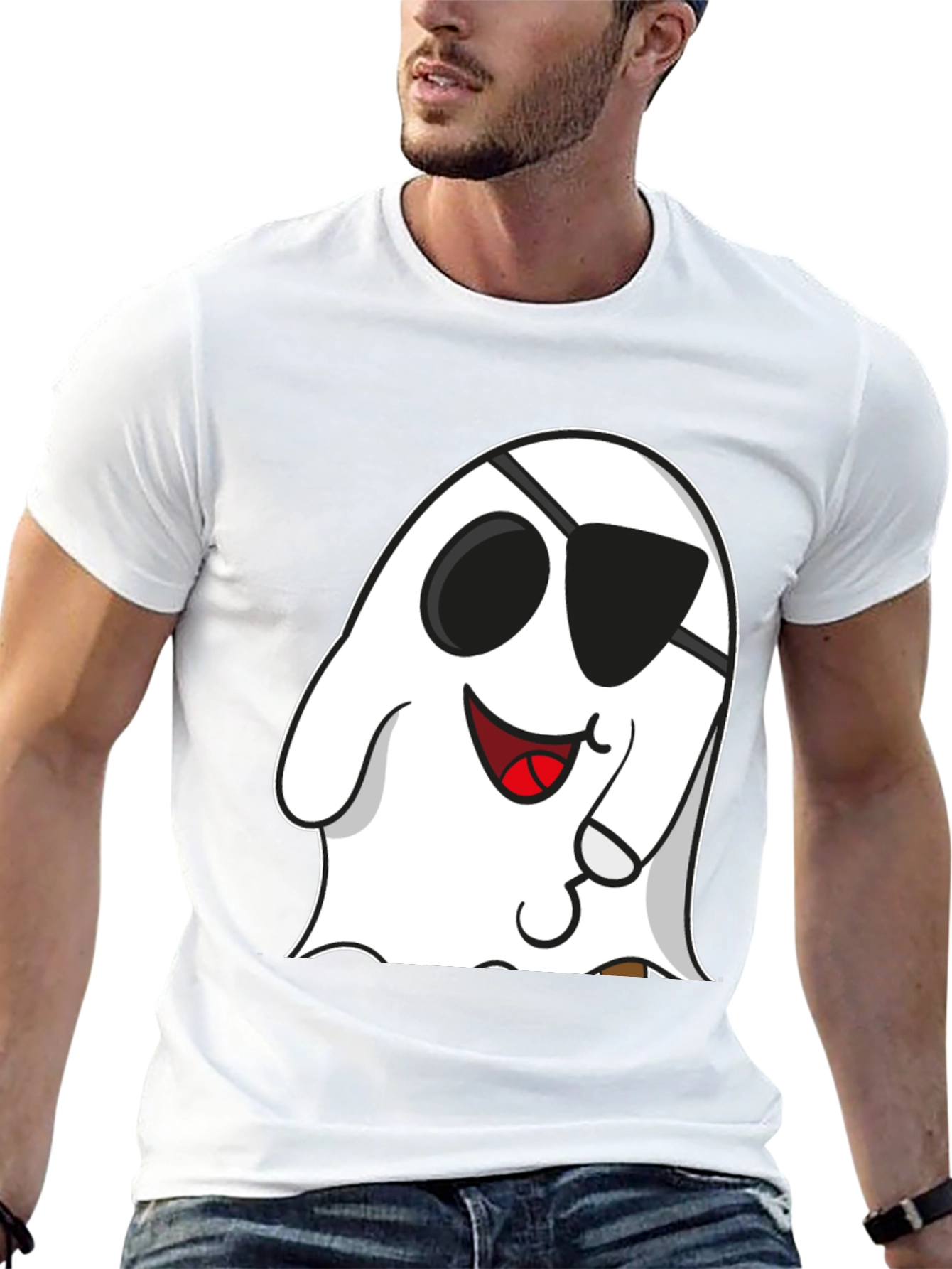Funny Pirate Ghost Graphic T-Shirt