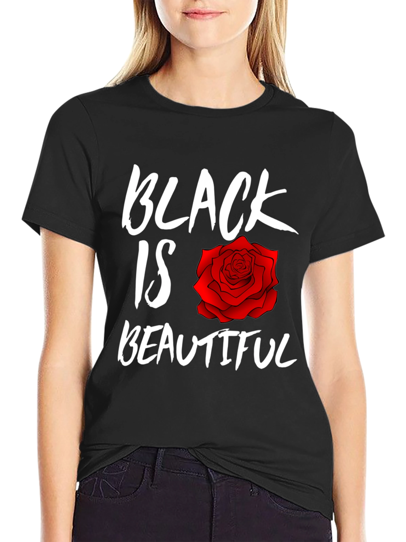 Black Is Beautiful Rose T-Shirt