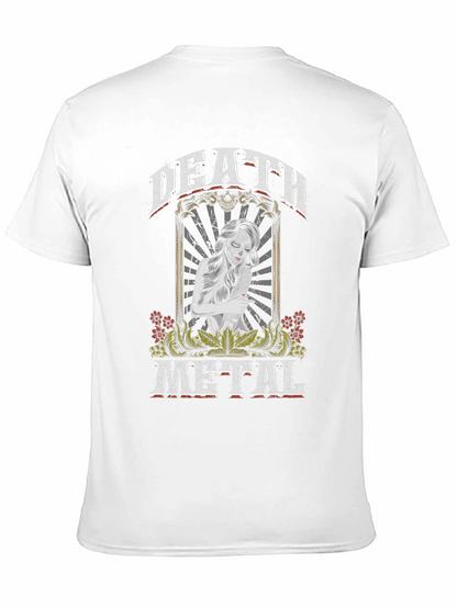 Death Metal Sugar Skull Graphic T-Shirt