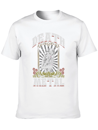 Death Metal Sugar Skull Graphic T-Shirt