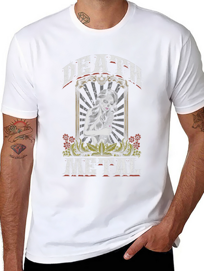 Death Metal Sugar Skull Graphic T-Shirt
