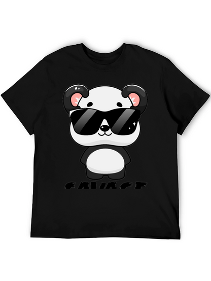 Savage Panda Graphic T-Shirt - Cool Casual Wear