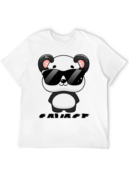 Savage Panda Graphic T-Shirt - Cool Casual Wear