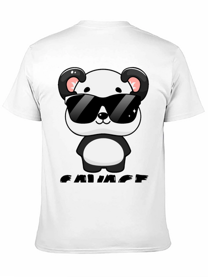 Savage Panda Graphic T-Shirt - Cool Casual Wear