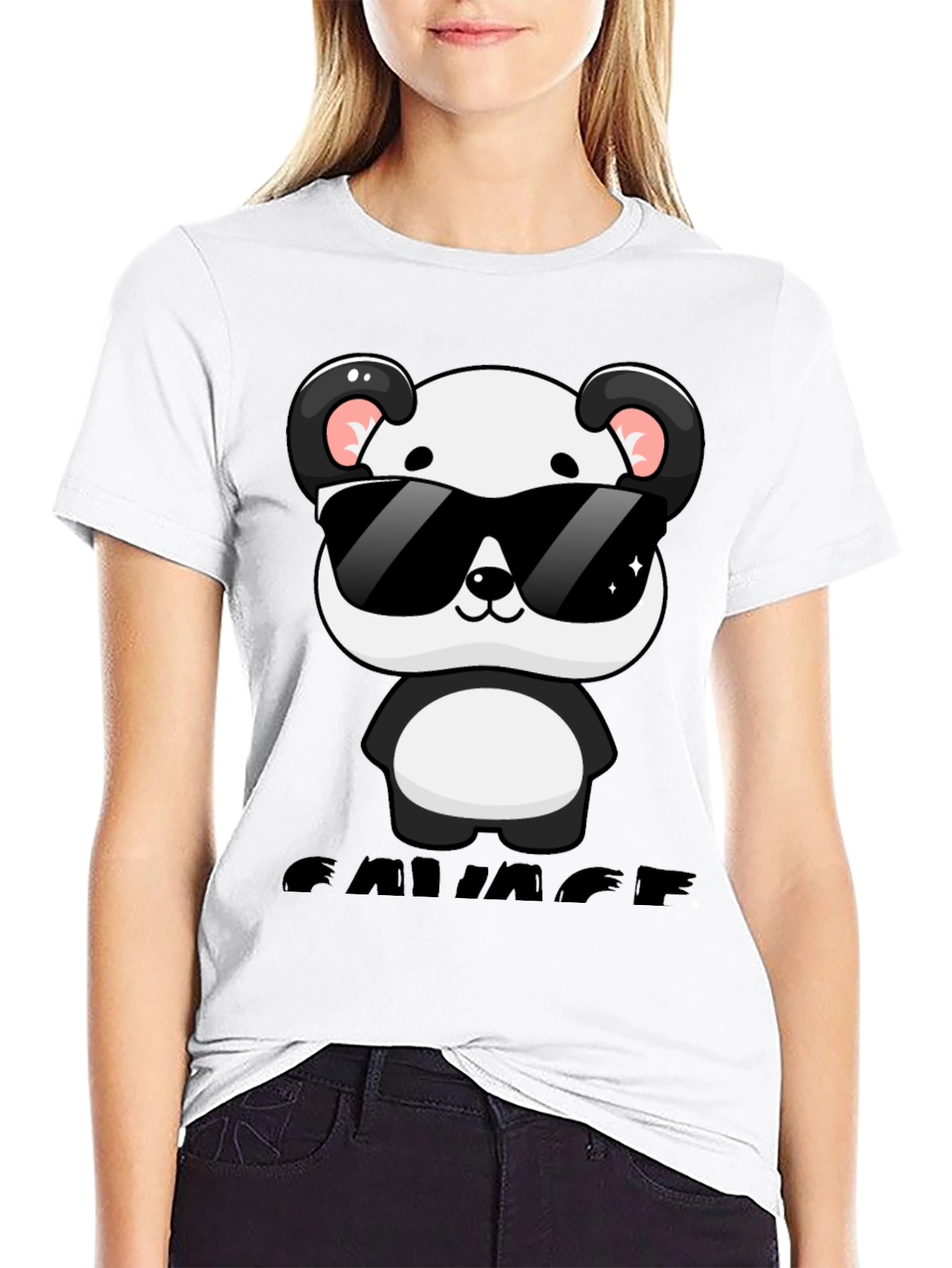 Savage Panda Graphic T-Shirt - Cool Casual Wear