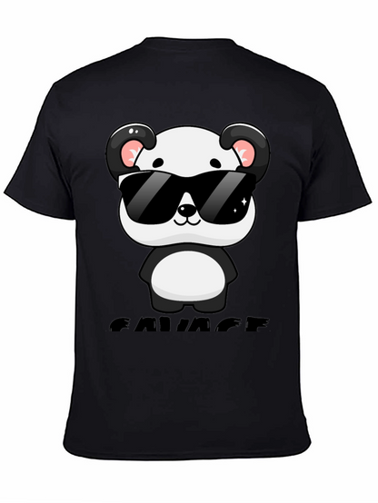 Savage Panda Graphic T-Shirt - Cool Casual Wear