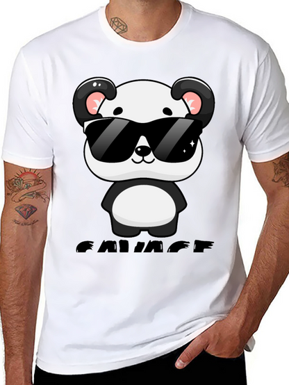 Savage Panda Graphic T-Shirt - Cool Casual Wear