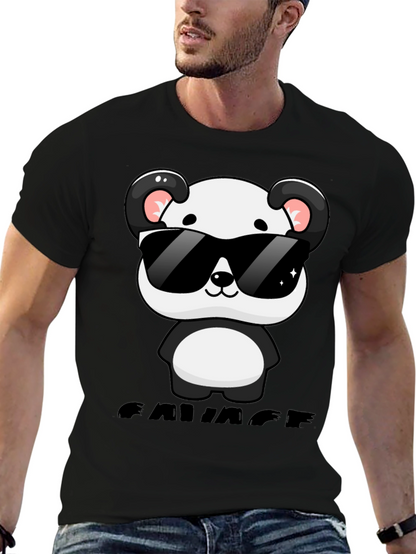 Savage Panda Graphic T-Shirt - Cool Casual Wear