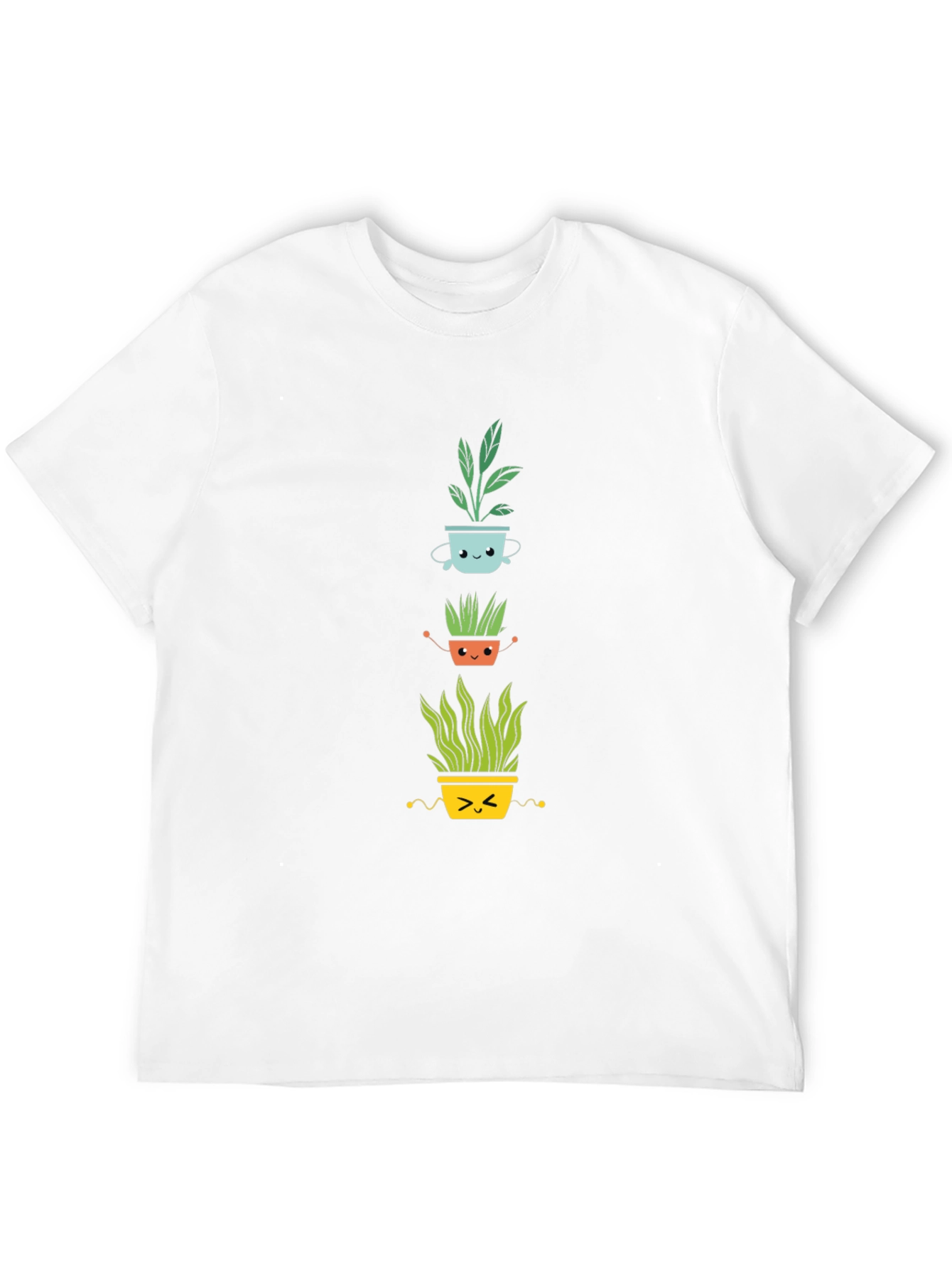 Cute Plant Pot T-Shirt - Black Cotton Tee