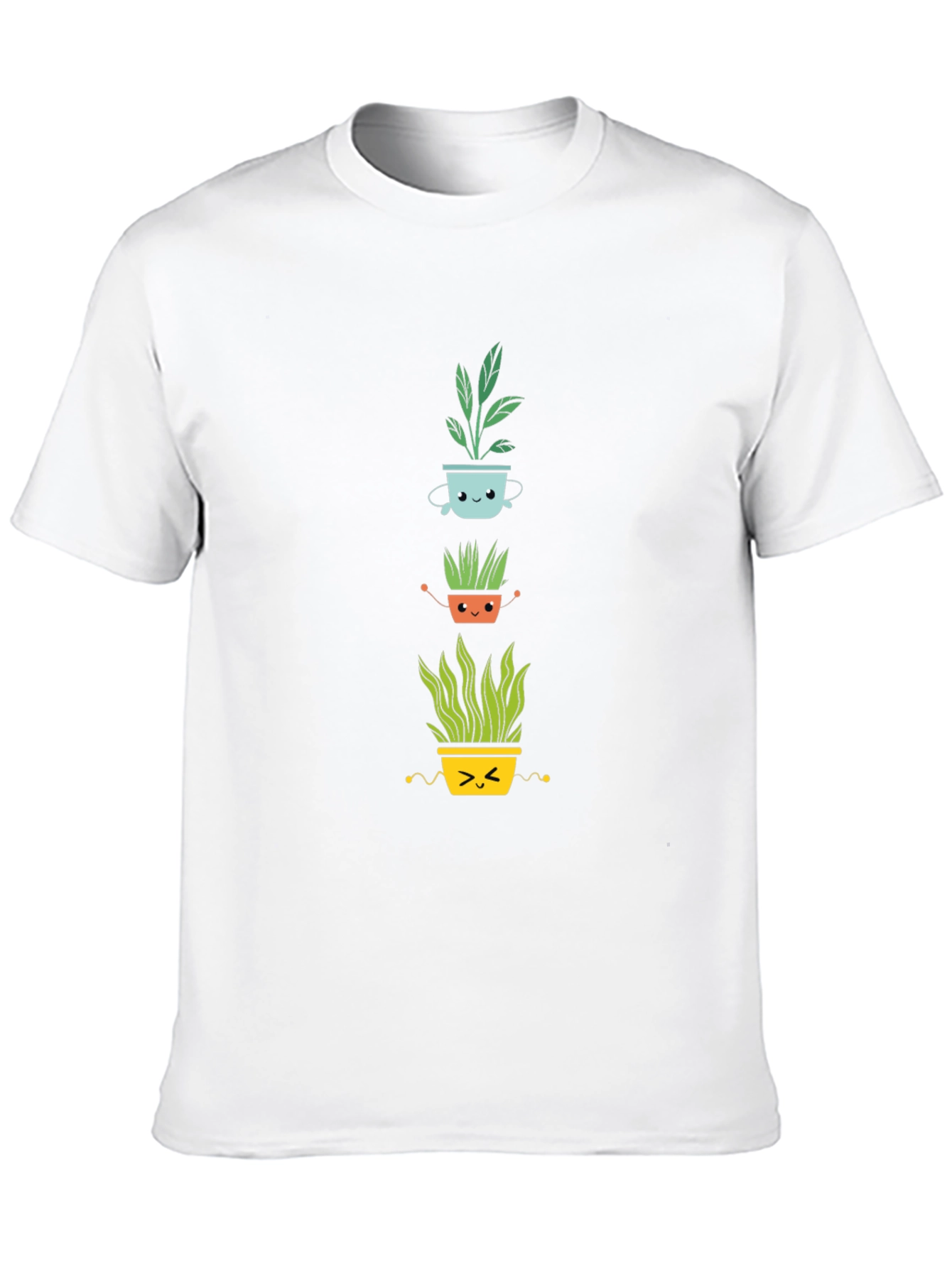 Cute Plant Pot T-Shirt - Black Cotton Tee