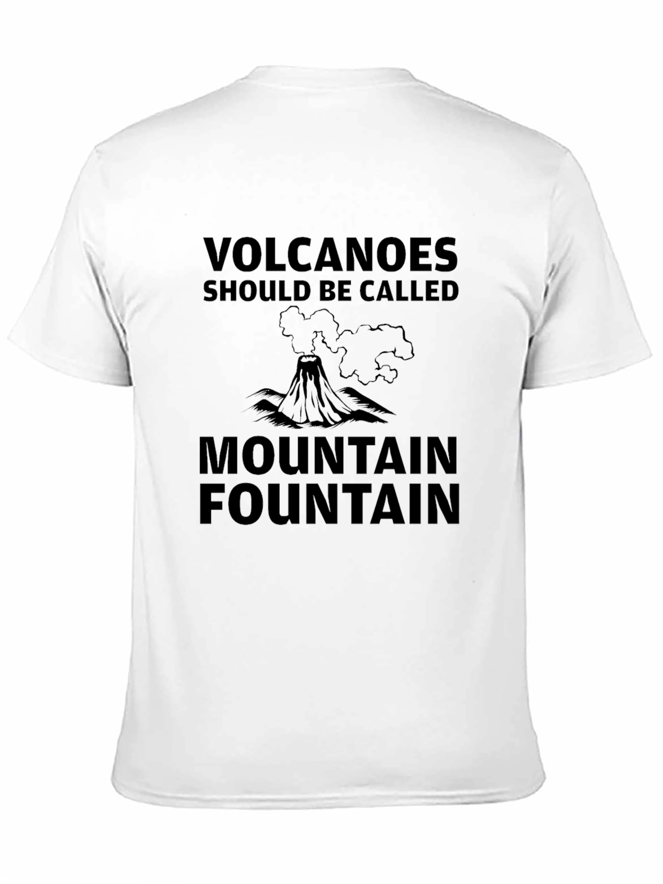 Volcano Mountain Fountain T-Shirt Funny Graphic Tee