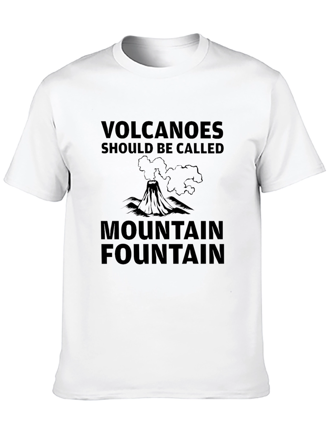 Volcano Mountain Fountain T-Shirt Funny Graphic Tee
