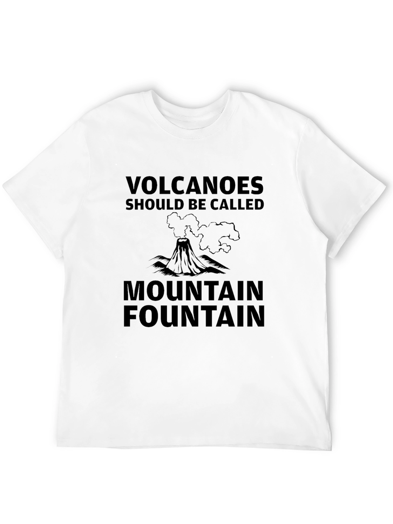 Volcano Mountain Fountain T-Shirt Funny Graphic Tee