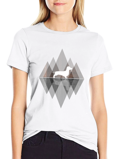 Dachshund Silhouette Graphic Tee