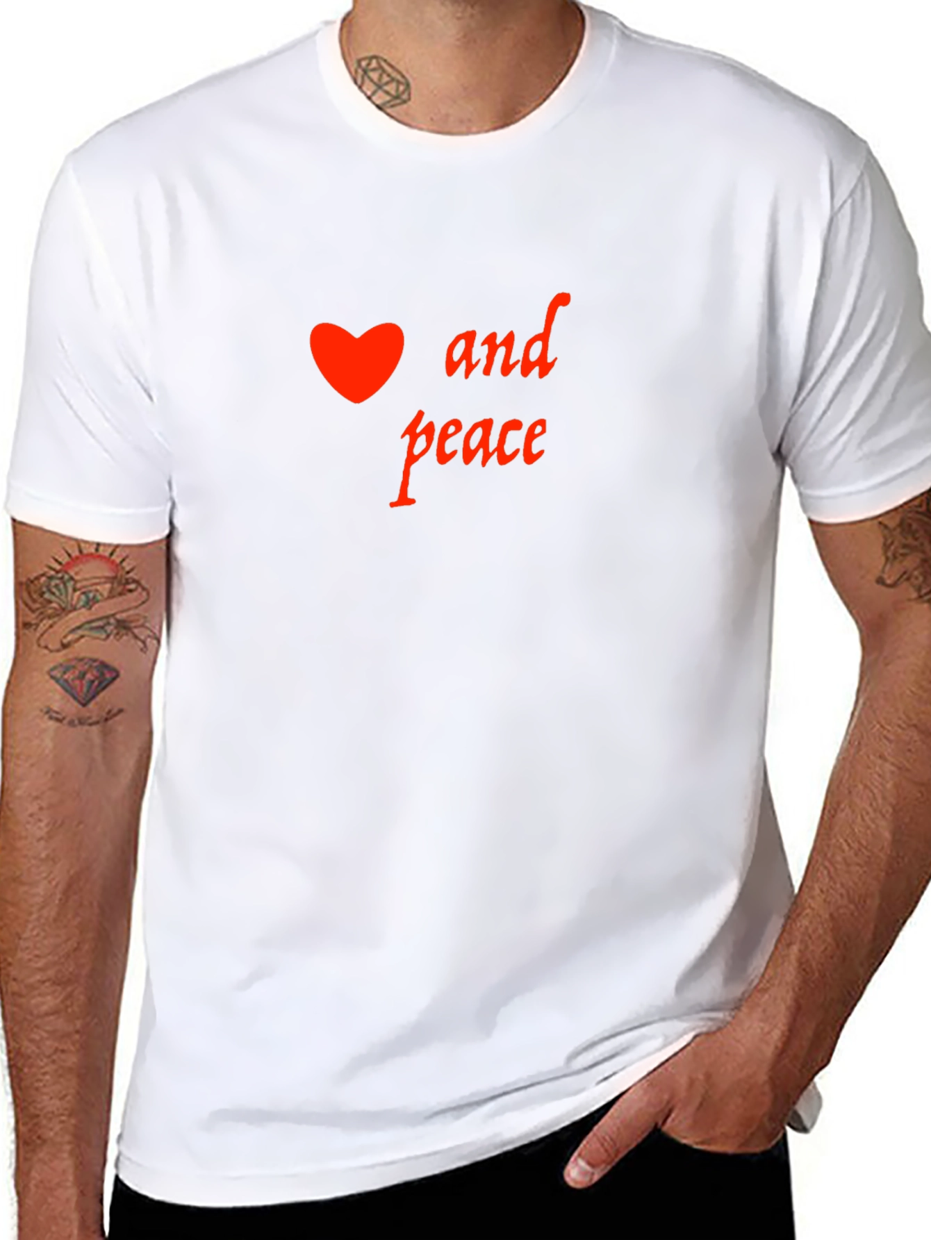 Heart and Peace Graphic T-Shirt