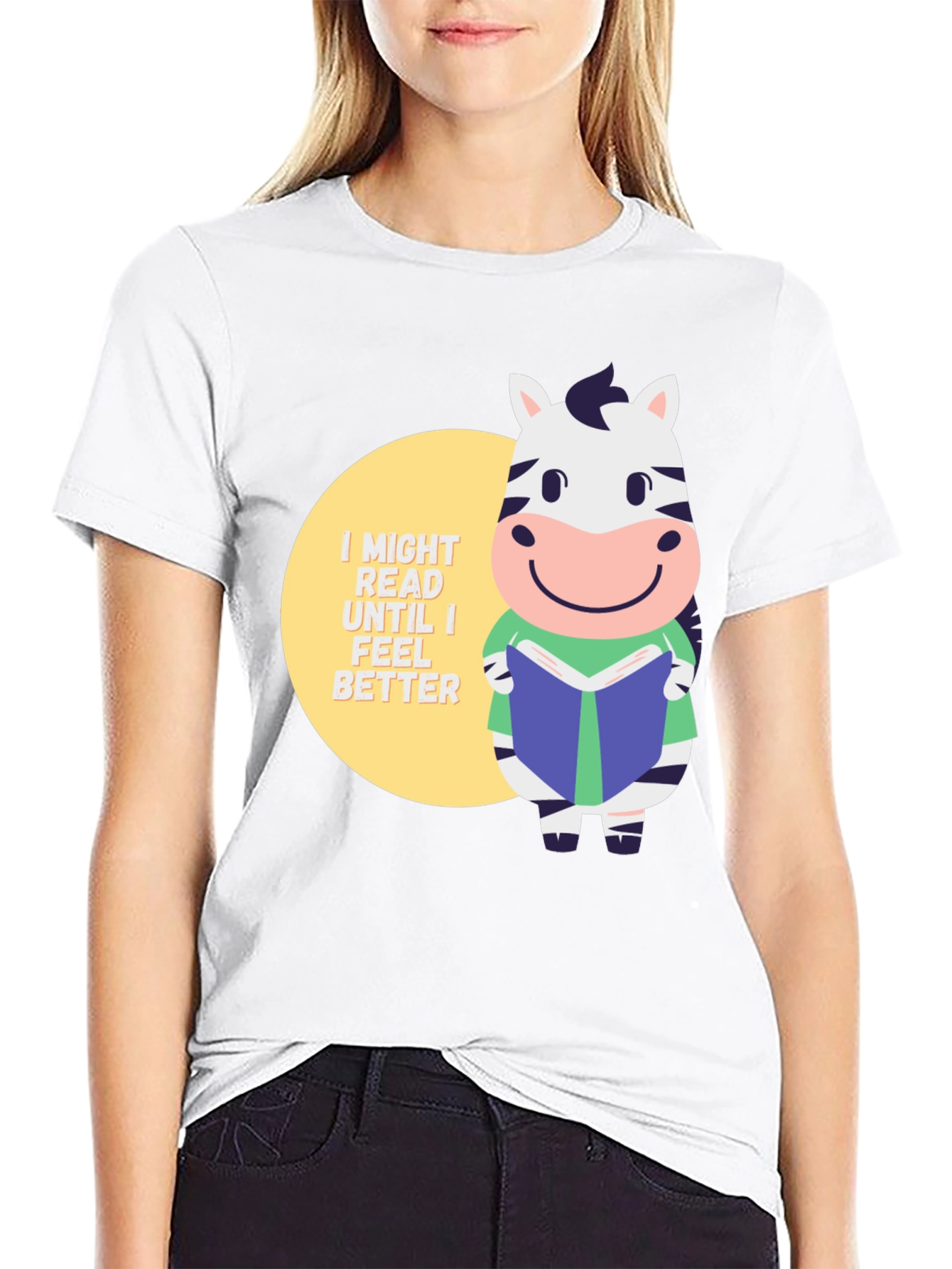 Zebra Reading Book T-Shirt