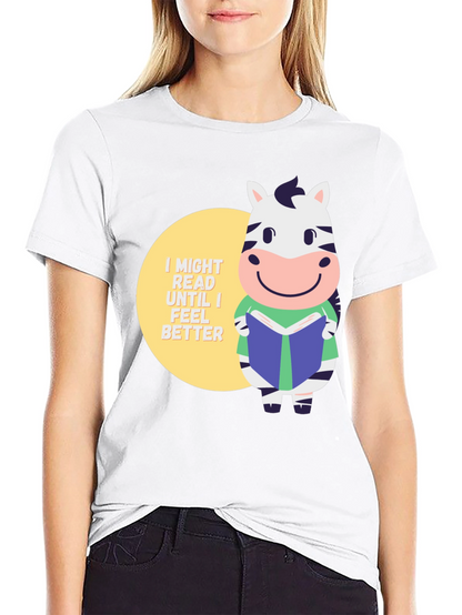 Zebra Reading Book T-Shirt
