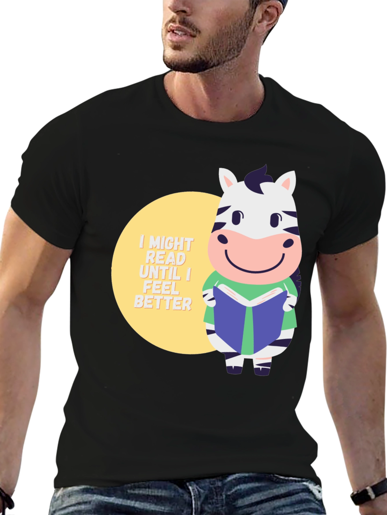 Zebra Reading Book T-Shirt