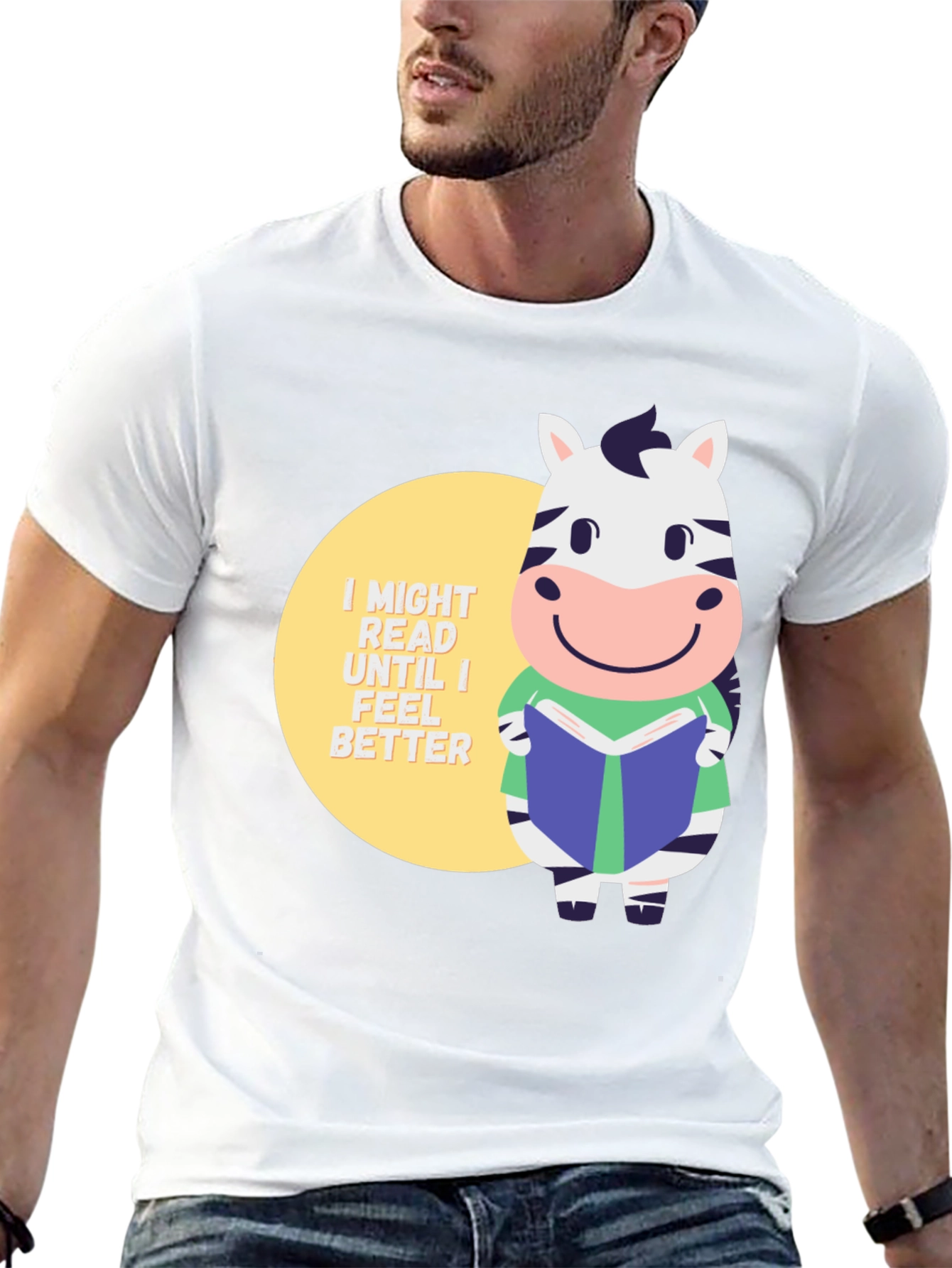 Zebra Reading Book T-Shirt