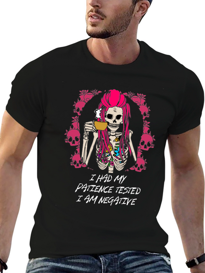 I Had My Patience Tested Skeleton Graphic Tee
