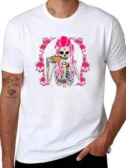 I Had My Patience Tested Skeleton Graphic Tee
