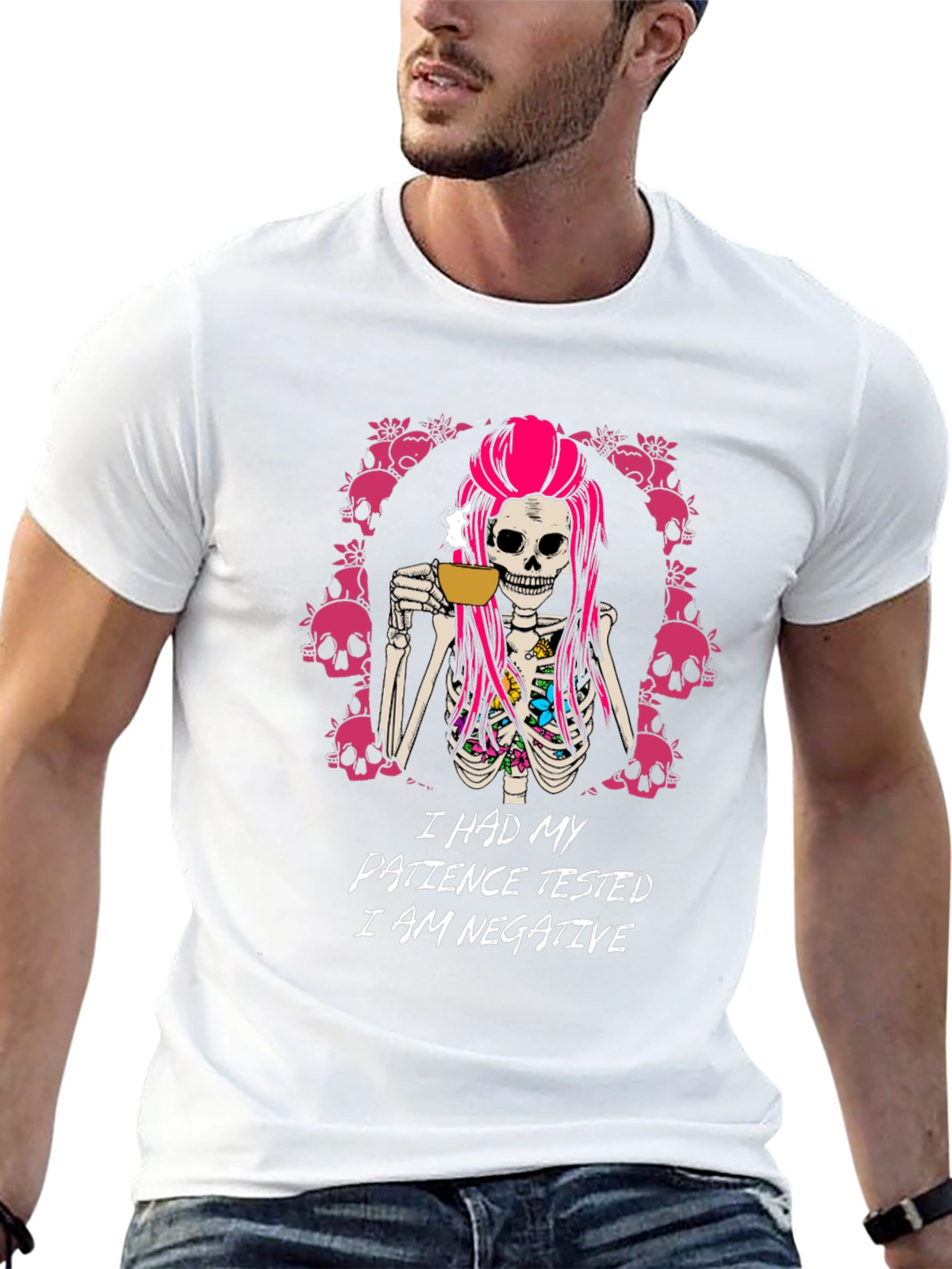 I Had My Patience Tested Skeleton Graphic Tee