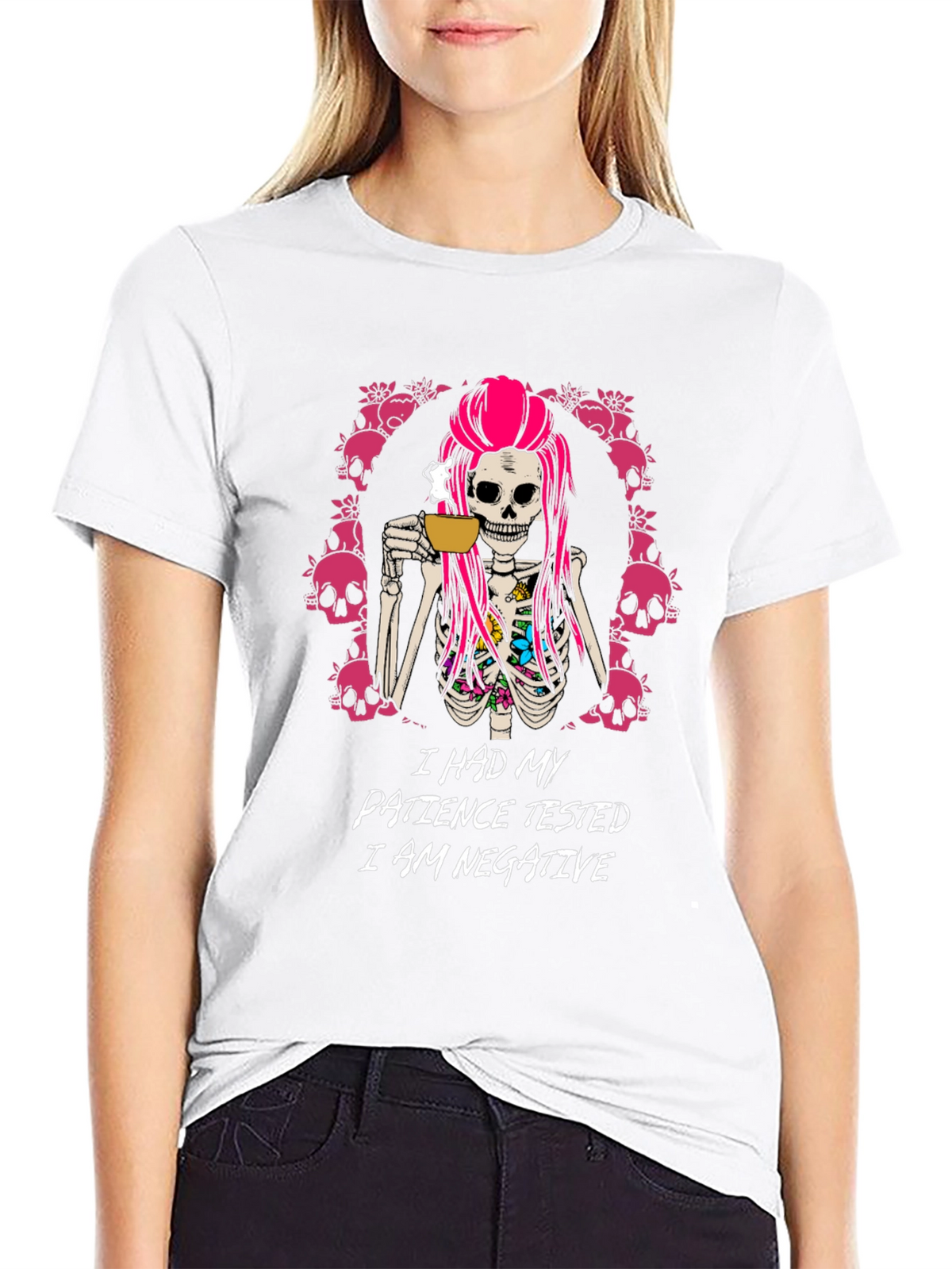 I Had My Patience Tested Skeleton Graphic Tee