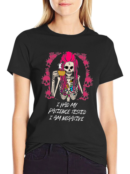 I Had My Patience Tested Skeleton Graphic Tee