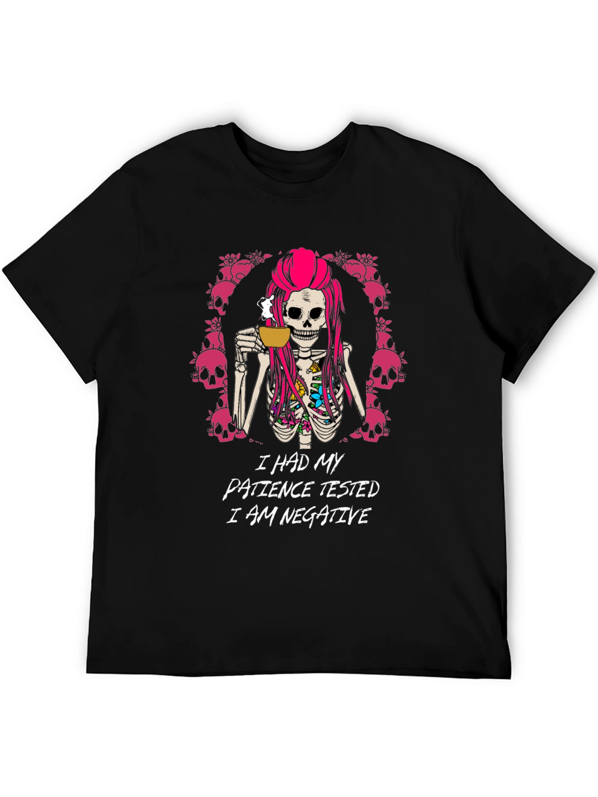 I Had My Patience Tested Skeleton Graphic Tee
