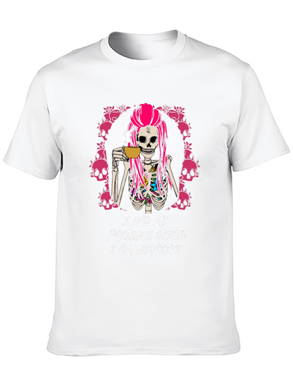 I Had My Patience Tested Skeleton Graphic Tee