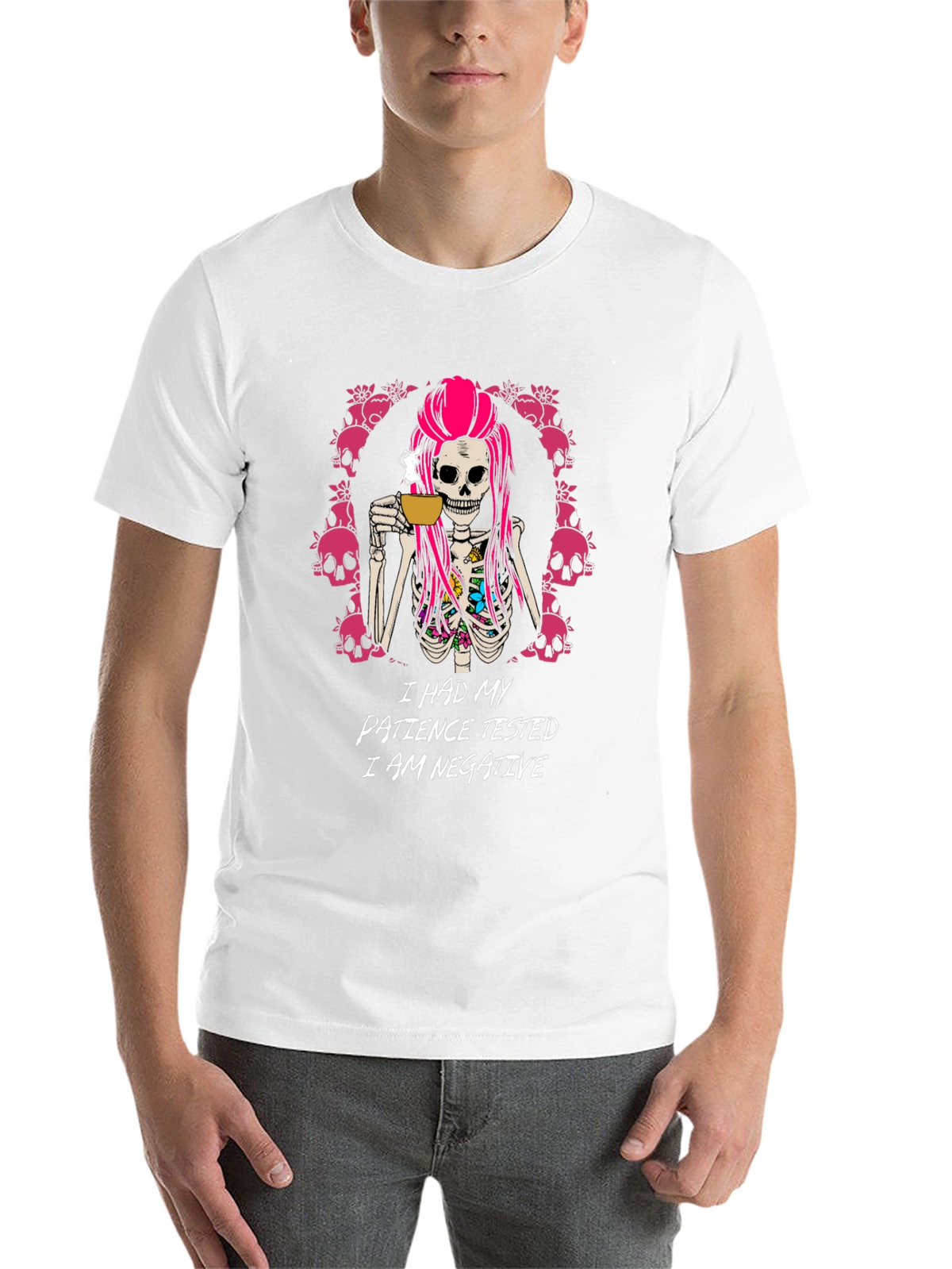 I Had My Patience Tested Skeleton Graphic Tee