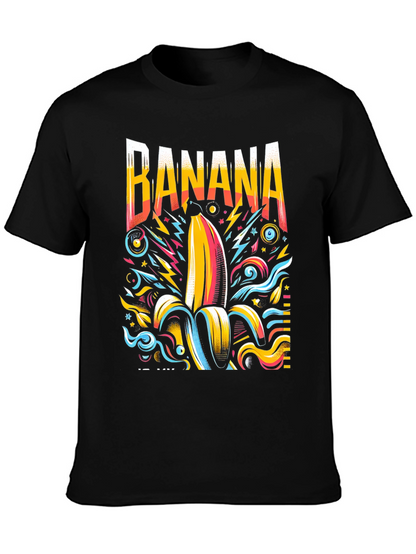 Funky Banana Graphic Tee - Mens Black T-Shirt