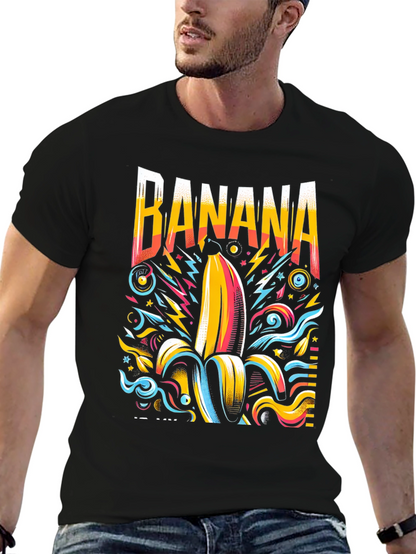 Funky Banana Graphic Tee - Mens Black T-Shirt