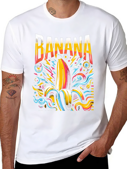 Funky Banana Graphic Tee - Mens Black T-Shirt