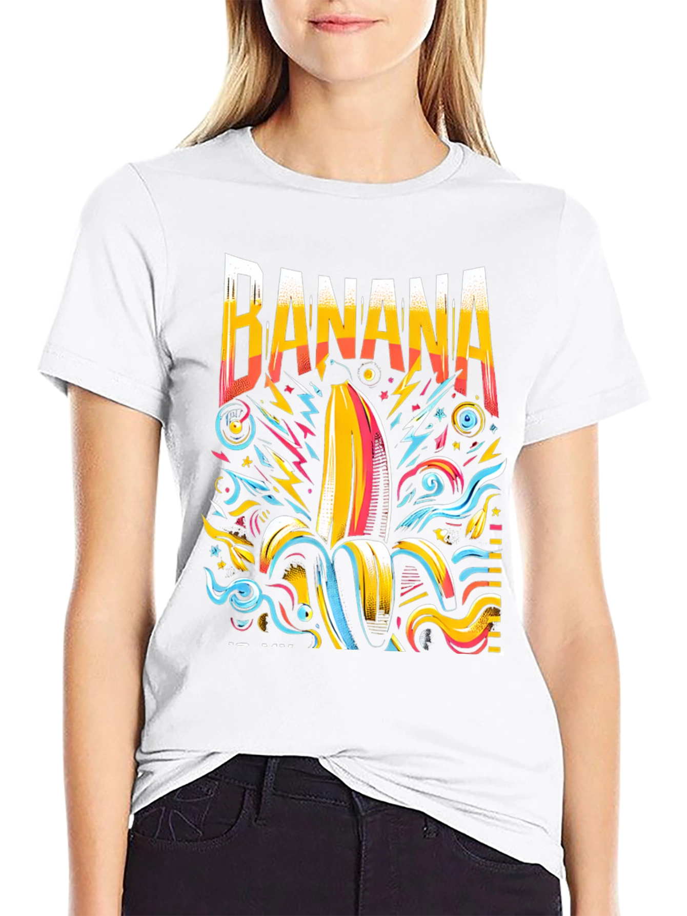 Funky Banana Graphic Tee - Mens Black T-Shirt